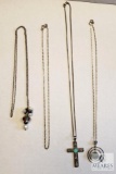 Four Sterling Silver Necklaces