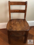 Small Antique Wooden Child Size Chair