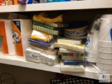 Pantry Lot - New Packs Disposable Items, Cake Containers, Tea Pitchers and more