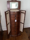 Ladies Jewelry Wood Armoire