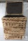 Rattan Hamper Laundry Basket with Hinged Lid