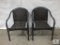 Pair or Indoor / Outdoor Wicker Arm Chairs