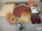 Lot of Assorted Placemats, Napkins, Wood Basket, Koozies