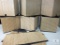 Lot of Eight Bamboo and Cloth Storage Cubes - Each Folds Flat