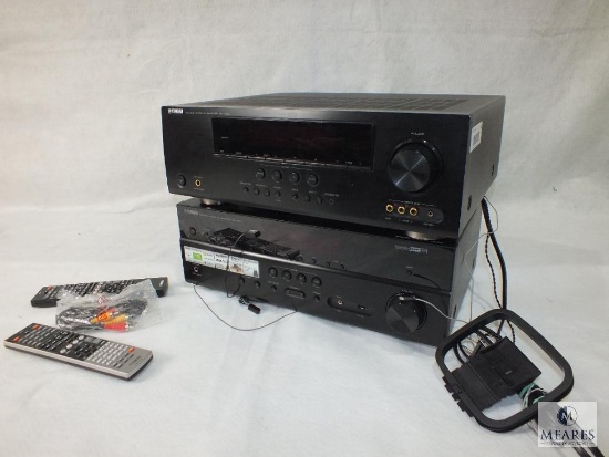 Lot of Two Yamaha Sound AV Receivers RX-V 585 and RX-V477