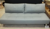 Gray Leather-Like Contemporary Style Sofa