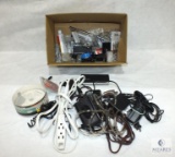 Lot of Assorted Electronics, Cables, CD-ROM Discs, Extension Cords