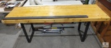 Workbench Table Wood with Metal Legs