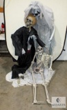 Lot - Large Animated Halloween Ghoul and Skeletons