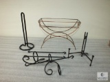 Lot - Paper Towel Dispenser, Plate Holder, Hanging Hook and Picture Easel