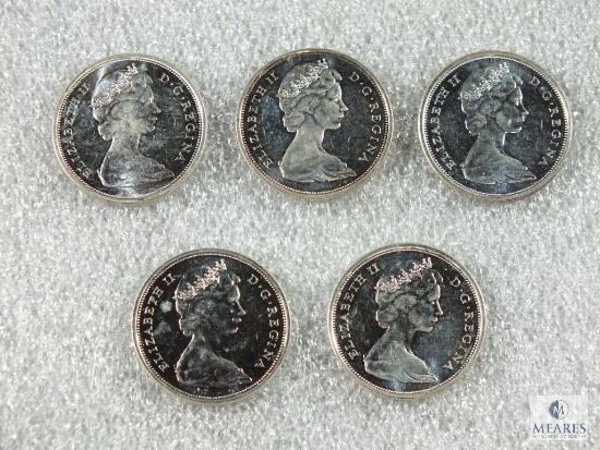 Group of (5) 1867-1967 Canadian Centennial Silver Half Dollar Coins