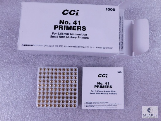 1000 CCI Small Rifle Primers For Reloading. (10 Packs Of 100)