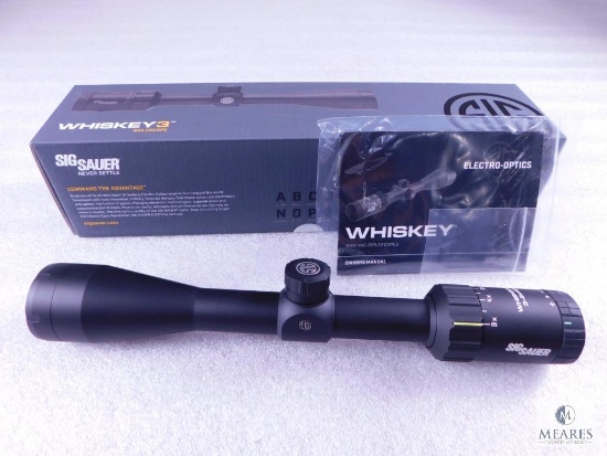 New Sig Sauer Whiskeys 3-9x40mm Rifle Scope. Duplex Reticle And Matte Finish