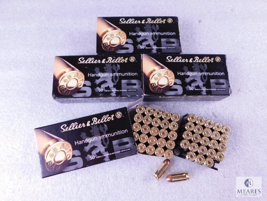 200 Rounds Sellier And Bellot .45 ACP Ammo. 230 Grain FMJ (4 Boxes Of 50)