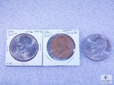 Two Ike Dollars 1776-1976 and Ike Token Dollar Size Struck Out of Collar Error