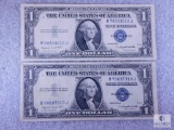Two 1935 G $1.00 Silver Certificate