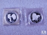 Two 2000 $20 Liberia Proof Coins Commemorating Apollo XI & Apollo XIV