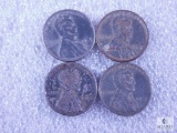 Four 1943 WWII Steel Cents with Errors