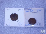 1894 (G), 1903 (F) Indian Head Cents