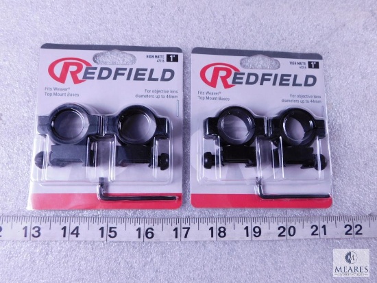 Two Pair NEW Redfield 1" Rifle Scope Rings