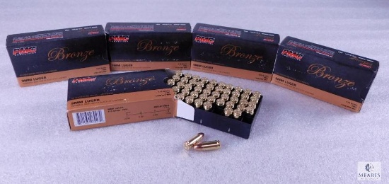 250 Rounds PMC 9mm Ammo 115 Grain FMJ