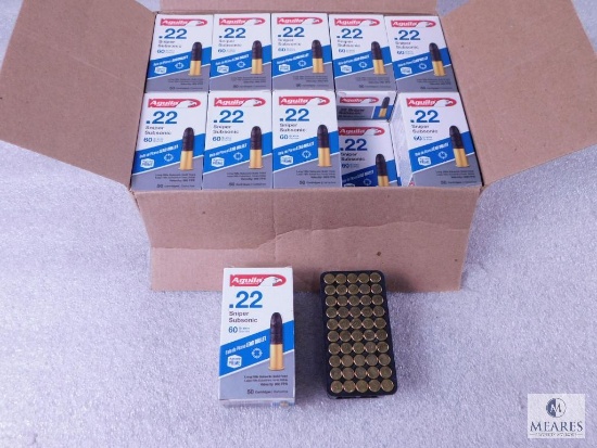 1000 Rounds Aguila .22 Long Rifle Subsonic 38 Grain Hollow Point