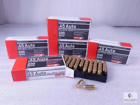 250 Rounds Aguila .45 ACP 230 Grain FMJ