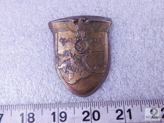 German SS Krim Shield Badge for Members of Armed Forces who Served in Numerous Battles