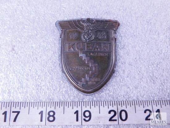 German SS Kuban Shield Badge for Members of Armed Forces who Served in Numerous Battles