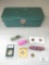 Metal Tool Box and Collectible Coins
