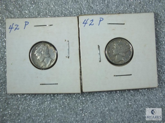 Lot of Two 1942-P Mercury Dimes