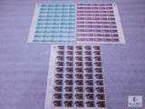 Lot of Three US Stamp Sheets - Trumbull, NY World's Fair and Migratory Bird Treaty