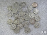 Lot of 25 Mixed Date and Mint Mercury Dimes