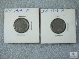 Lot of Two 1919-P Buffalo Nickels