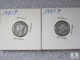 Group of Two 1931-P Mercury Dimes