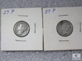 Group of Two 1927-P Mercury Dimes