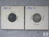 Group of Two 1931-S Mercury Dimes