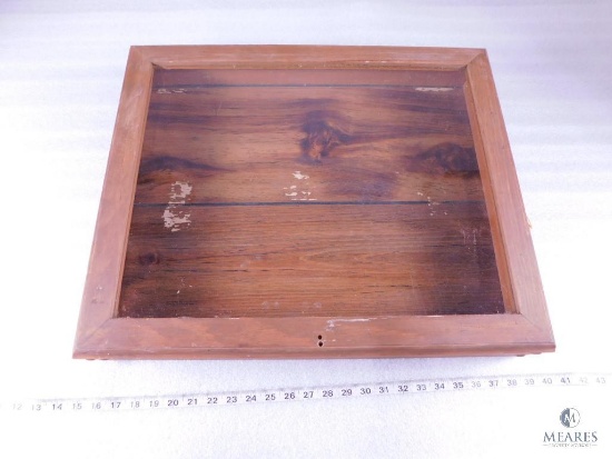 Wood with Glass Top Display Case 22.5" x 19" x 4"