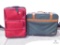 4 Piece Samsonite Luggage (3) Matching Red (1) Green & Leather