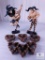Pair of Decorative Jesters and Wooden Hearts