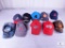 Large Lot of Assorted Ball Caps - Clemson, Bubba Gump, Atlanta Braves, Harley & More