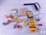 Lot Assorted Vintage Camera Supplies - Slide & Print Film, Containers, Flash Brackets and more