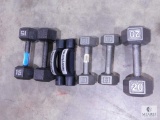 Lot of Assorted Exercise Dumbells