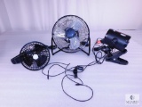 Lot of 3 Portable Electric Fans