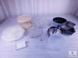Lot Assorted Bakeware, Mixing Bowls, and Serving Platters