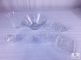 Lot of Assorted Crystal - Vase, Bowl, Serving Dishes & Creamers