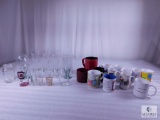 Lot of Assorted Glassware and Coffee Mugs