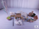 Lot of Easter Decorations - Includes Large Heavy Bunny