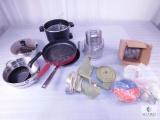 Lot of Assorted Kitchen Items - Fryer, Strainer, Vintage Blender and More