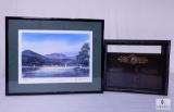 Lake Lure Framed & Signed Print #176 of 500 and Unique Door Knob Shadow Box